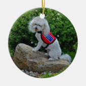 mevrouw Dolly MaltiPoo Keramisch Ornament (Voorkant)