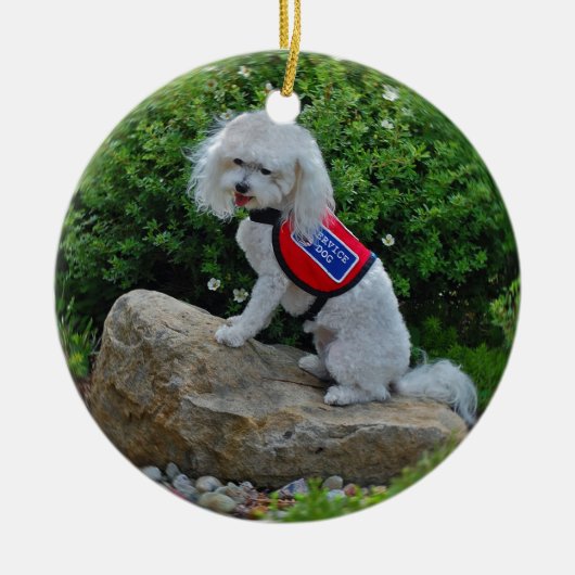 mevrouw Dolly MaltiPoo Keramisch Ornament (Voorkant)