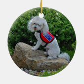 mevrouw Dolly MaltiPoo Keramisch Ornament (Achterkant)