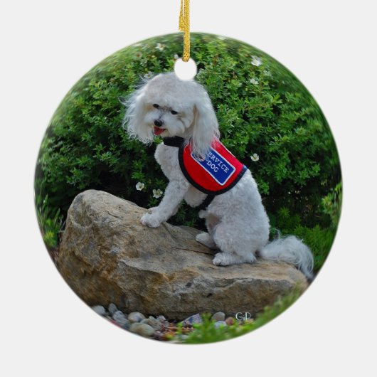 mevrouw Dolly MaltiPoo Keramisch Ornament (Achterkant)