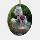 mevrouw Dolly MaltiPoo Keramisch Ornament (Rechts)