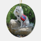 mevrouw Dolly MaltiPoo Keramisch Ornament (Links)