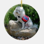 mevrouw Dolly MaltiPoo Keramisch Ornament (Achterkant)