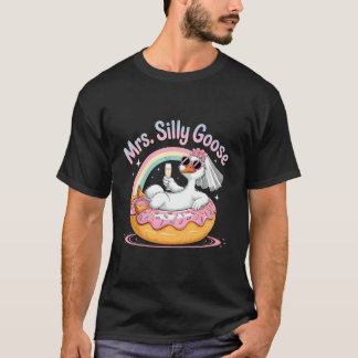 Mevrouw Domme Gans Overbruggen Bruiloft Vrijgezell T-shirt