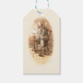 Mevrouw Dormouse Knitting Cadeaulabel (Voorkant)