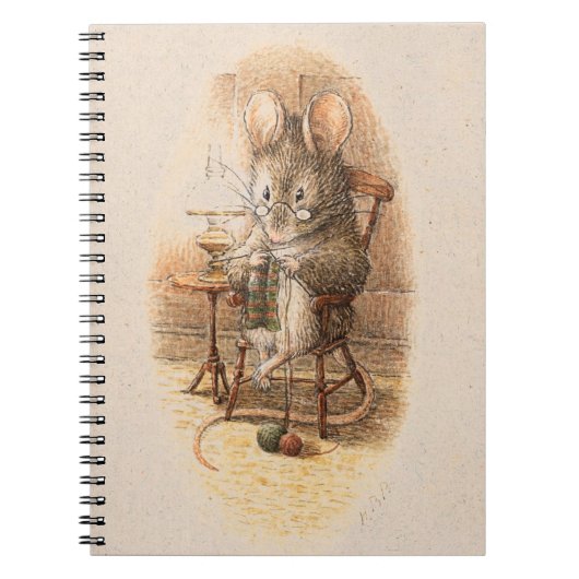 Mevrouw Dormouse Knitting Notitieboek (Voorkant)