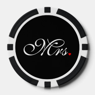 Mevrouw Echtgenote Bruid Zijn Hare Jonggehuwden Pokerchips
