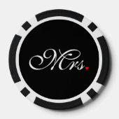 Mevrouw Echtgenote Bruid Zijn Hare Jonggehuwden Pokerchips (Achterkant)