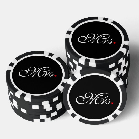 Mevrouw Echtgenote Bruid Zijn Hare Jonggehuwden Pokerchips (Opstapeling)