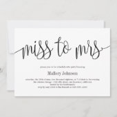 Mevrouw EDITABLE COLOR Bachelorette Party Feestdagenkaart (Voorkant)