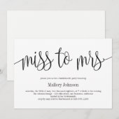 Mevrouw EDITABLE COLOR Bachelorette Party Feestdagenkaart (Voorkant / Achterkant)