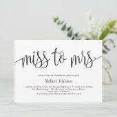 Mevrouw EDITABLE COLOR Bachelorette Party Feestdagenkaart (Staand voorkant)