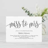 Mevrouw EDITABLE COLOR Bachelorette Party Kaart (Staand voorkant)