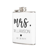 Mevrouw Elegant Aangepaste Naam Trouwcadeau Nieuwe Heupfles (Links)