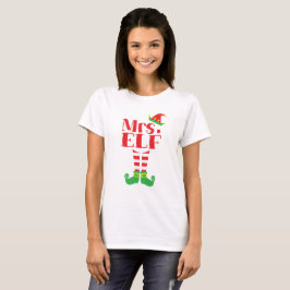 Mevrouw ELF kerstseizoen T-Shirt