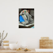 Mevrouw Ella gaat naar het zwembad Poster (Keuken)
