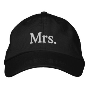 Mevrouw Embroided Black Baseball Hat Pet : Missus