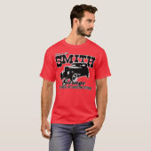 Mevrouw en de heer Smith Hot-Rod Garage T-shirt (Voorkant volledig)