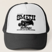 Mevrouw en de heer Smith Hot-Rod Garage Trucker Pet (Voorkant)