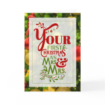 Mevrouw en mevrouw 1st Kerstmis Lesbian Life Partn