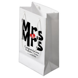 Mevrouw en mevrouw Black Red Bold Modern gepersona Klein Cadeauzakje