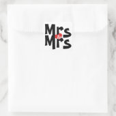 Mevrouw en mevrouw Bold Modern Wedding Vierkante Sticker (Tas)