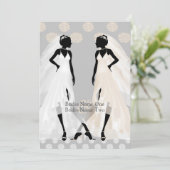 Mevrouw en mevrouw Elegant Wedding Dress and Flowe Kaart (Staand voorkant)