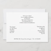 Mevrouw en mevrouw Elegant Wedding Dress and Flowe Kaart (Achterkant)