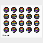 Mevrouw en mevrouw Est. 2025 - Gay Pride bruiloft Ronde Sticker (Vel)