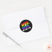 Mevrouw en mevrouw Est. 2025 - Gay Pride bruiloft Ronde Sticker (Envelop)