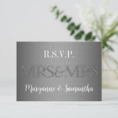Mevrouw en mevrouw Gay Lesbian Wedding RSVP in Sil (Staand voorkant)