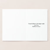 Mevrouw en mevrouw gefeliciteerd met jullie trouwe folie kaarten (Binnen)