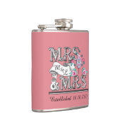 Mevrouw en mevrouw Gepersonaliseerde Lesbische Huw Heupfles (Rechts)