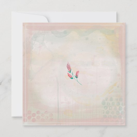 Mevrouw en Mevrouw Lente Aquarellen Goud Geometris (Achterkant)