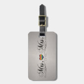 Mevrouw en mevrouw Lesbian Pride Typography Design Bagagelabel (Voorkant verticaal)