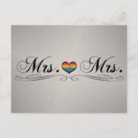 Mevrouw en mevrouw Lesbian Pride Typography Design