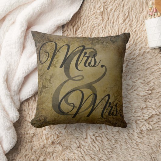 Mevrouw en mevrouw  lesbian Wedding Personalized Kussen (Deken)