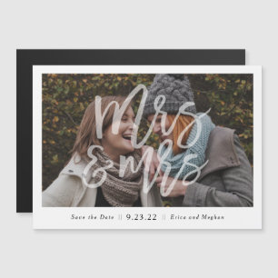 Mevrouw en mevrouw LGBT Magnetic Save the Date Magnetische Uitnodiging