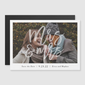Mevrouw en mevrouw LGBT Magnetic Save the Date Magnetische Uitnodiging