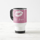 Mevrouw en mevrouw Lips snuffelen mokken roze lipp (Voorkant links)