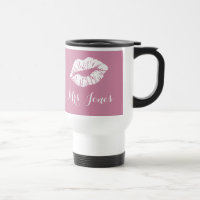 Mevrouw en mevrouw Lips snuffelen mokken roze lipp