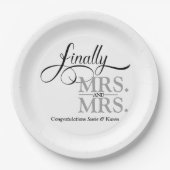 Mevrouw en mevrouw papieren bordje (Voorkant)