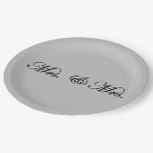 Mevrouw en mevrouw papieren bordje (Gekanteld)