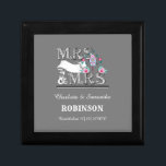 Mevrouw en mevrouw Personalized Lesbian Wedding Gi Cadeaudoosje<br><div class="desc">Een speciaal huwelijkscadeau op een speciale dag voor het gelukkige lesbische stel; dit schattige ontwerp, "MRS. and MRS." met een schattig paar liefdesvogels en een vogelhuis in roze en blauw. Vergeet het niet te personaliseren met de datum van de bruiloft en hun namen en namen voor die extra speciale aanraking....</div>