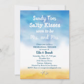 Mevrouw en mevrouw Sandy Toes Rehearsal Dinner sky Kaart (Voorkant)