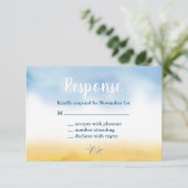 Mevrouw en mevrouw Sandy Toes Wedding RSVP - lucht (Staand voorkant)