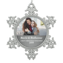 Mevrouw en mevrouw Silver Damask eerste Kerstmis