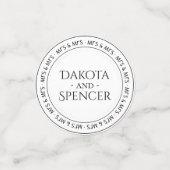 Mevrouw en mevrouw Simple Modern Black White Party Confetti (Kleine voorkant)