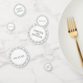 Mevrouw en mevrouw Simple Modern Black White Party Confetti (Groep)