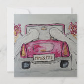 Mevrouw en mevrouw trouwuitnodiging kaart (Voorkant)